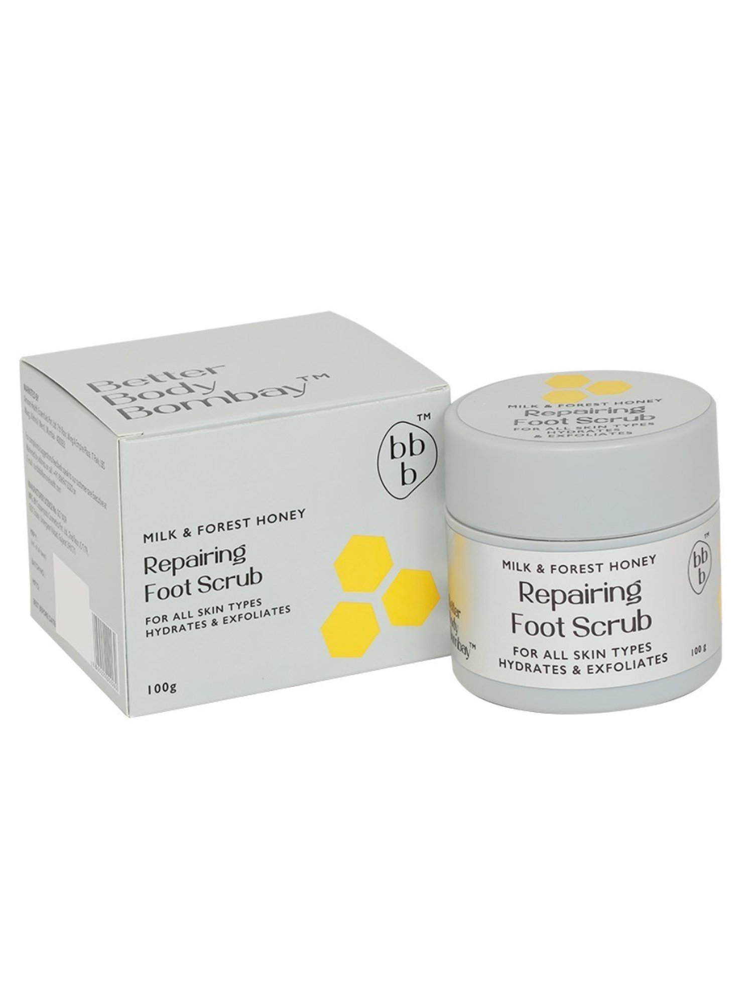 bbb Better Body Bombay Milk & Forest Honey Repairing Foot Scrub - 100 gm