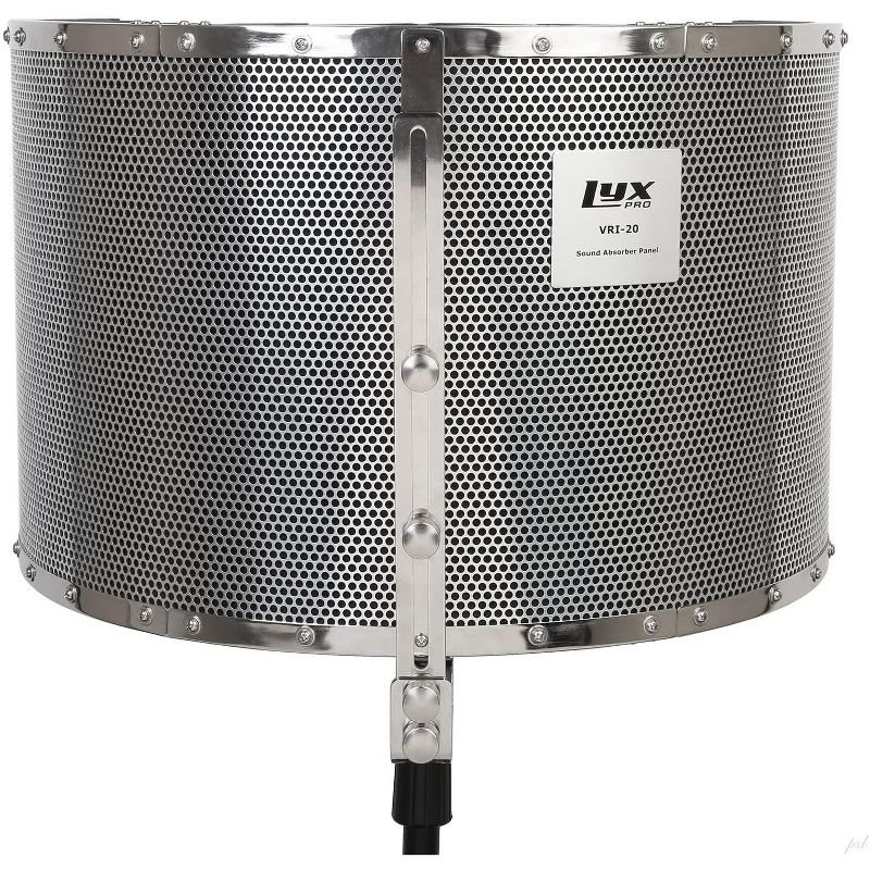 LyxPro VRI-20 Sound Absorbing Acoustic Foam Isolation Portable Microphone Shield, Vocal Recording Panel, High Performance - Stand Mountable