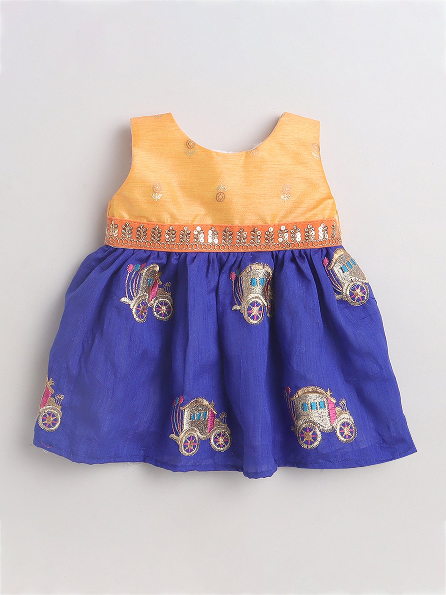Pink Chick Kids Navy Solid Party Gowns