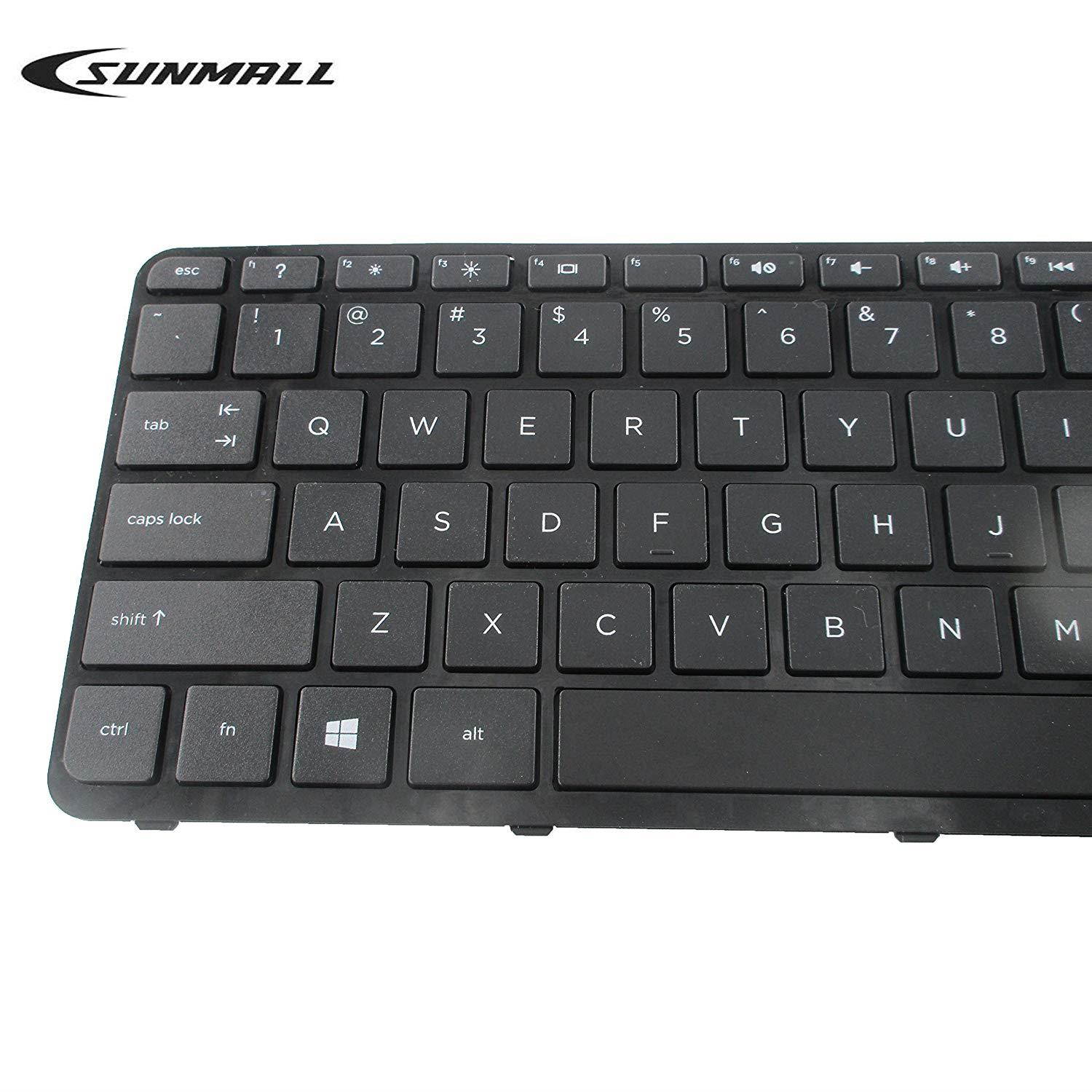 SUNMALL Keyboard Replacement with Frame for HP Pavilion 17-E 17-E000 17-e100 Serries Laptop Black US Layout(6 Months Warranty)