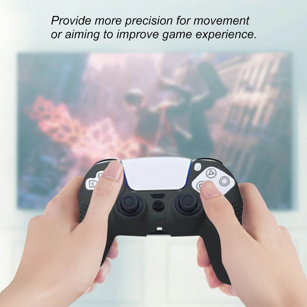 Replacement for PS5 Gamepad Sleeve Silicone Case Protective Cover with Anti-slip Particle for  Sony PlayStation PS5 Controller