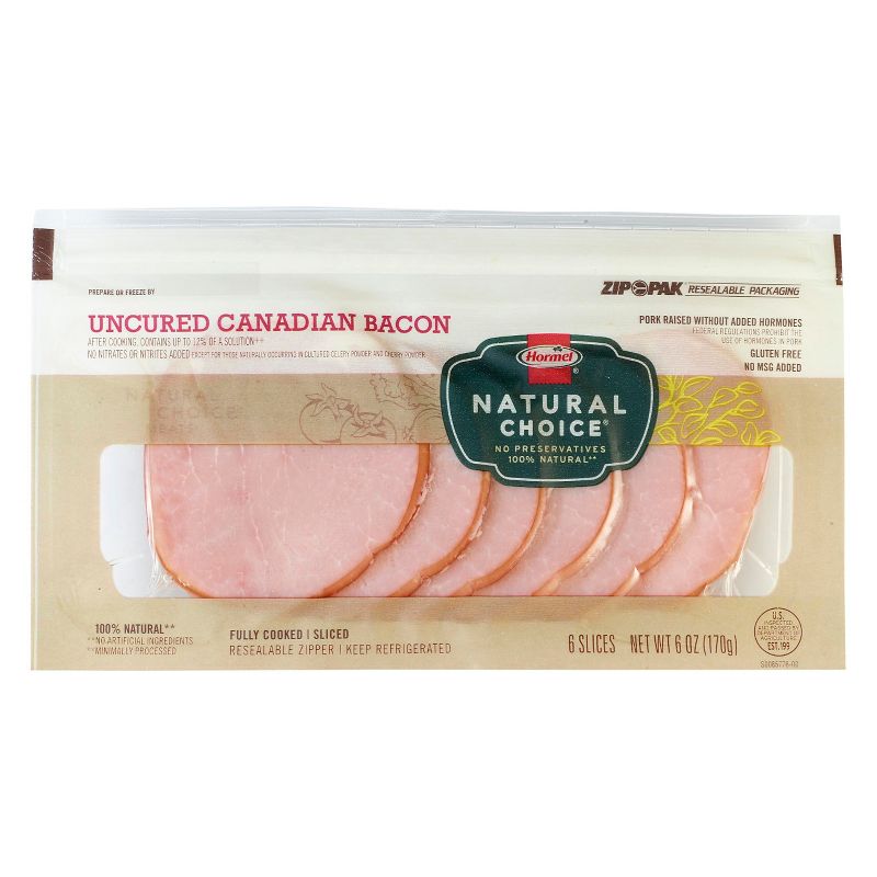 Hormel Natural Choice Canadian Bacon - 6oz