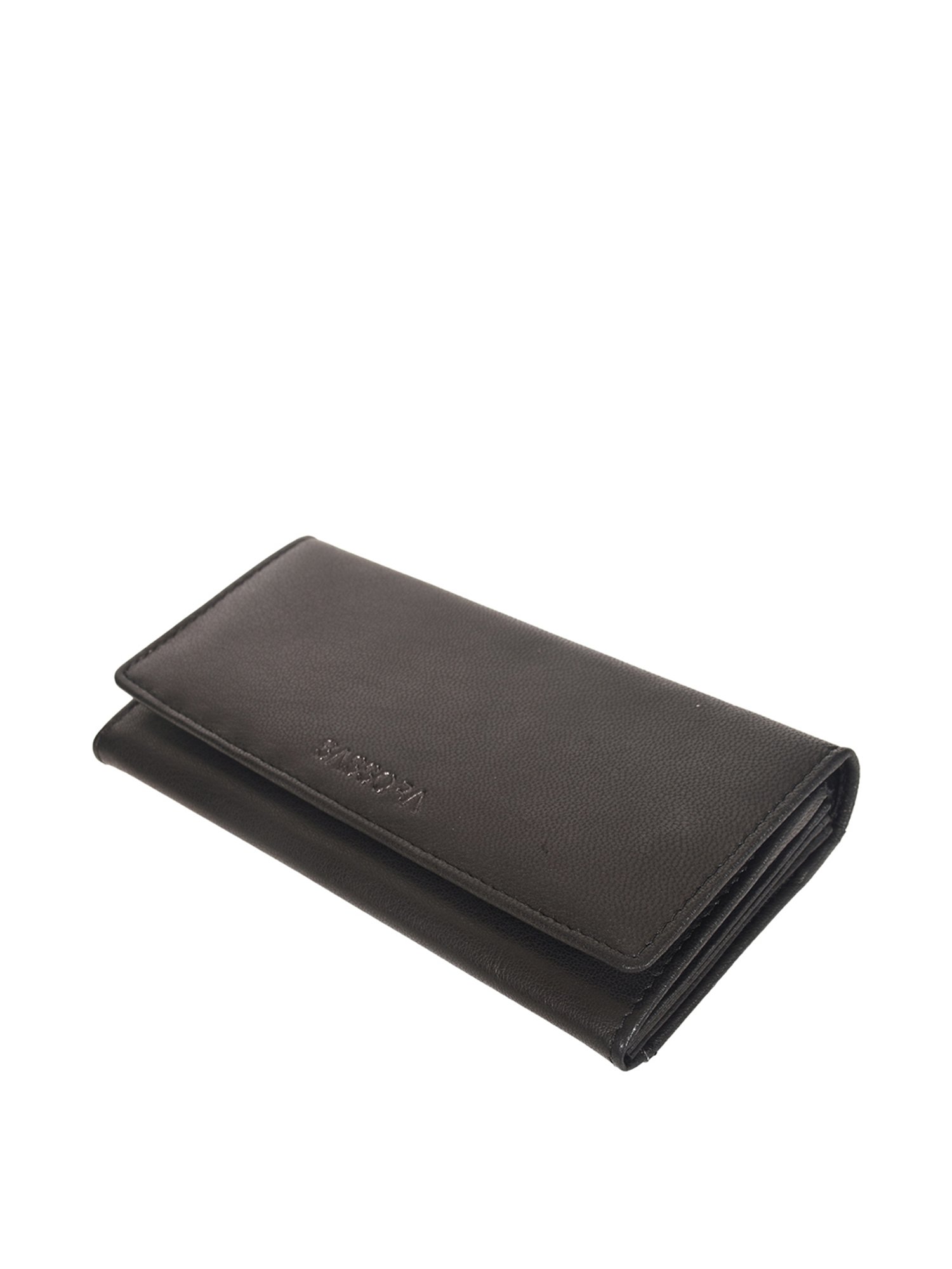 SASSORA Black Solid Rfid Wallet for Women