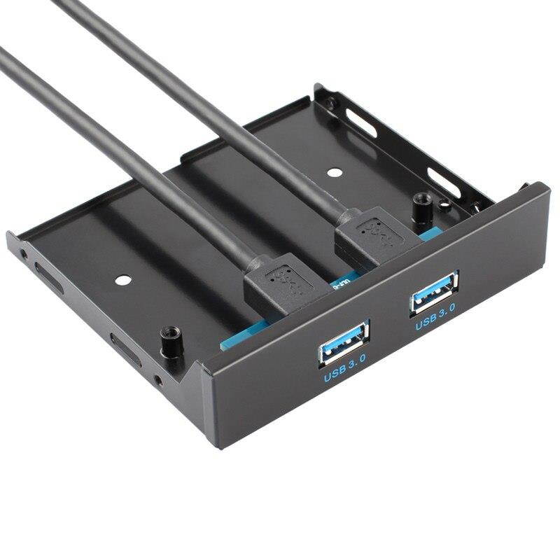 Super Speed USB 3.0 3.5 inch Front Panel with 2 USB 3.0 Ports Hub Computer Peripherals Supply Adapter For Portablefor PC Laptop