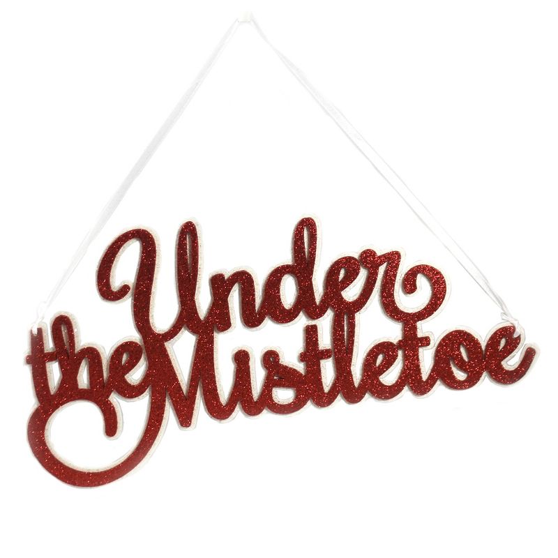 Christmas 8.0" Under The Mistletoe Sign Lowe Holiday Wall Hanging  -  Wall Sign Panels