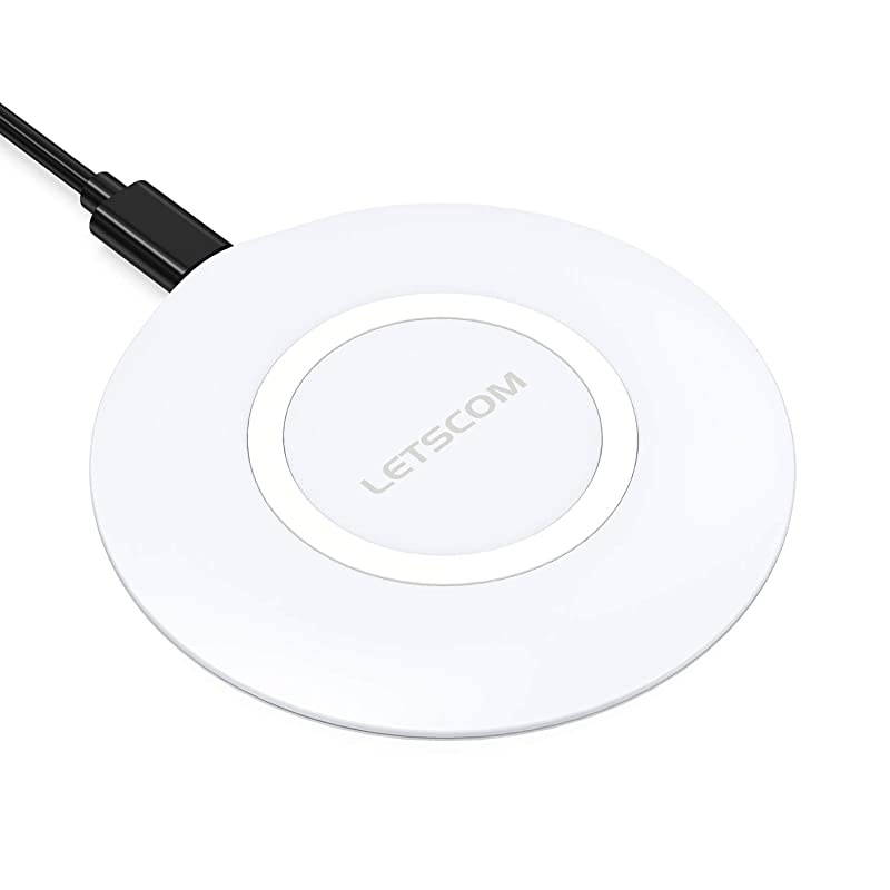 Wireless Charger, Qi-Certified 15W Max Fast Wireless Charging Pad, Compatible with iPhone 12/12 Pro/12 Pro Max/SE 2020/11 Pro Max, Galaxy Note 10/Note 10+/S10/S10+/S10E (No AC Adapter)