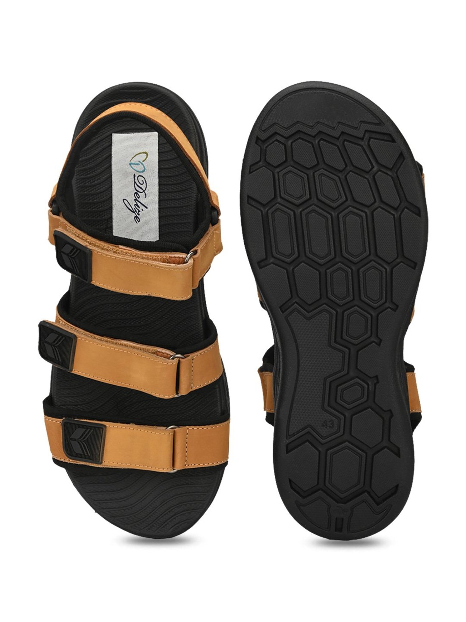 Delize Men's Yellow Floater Sandals