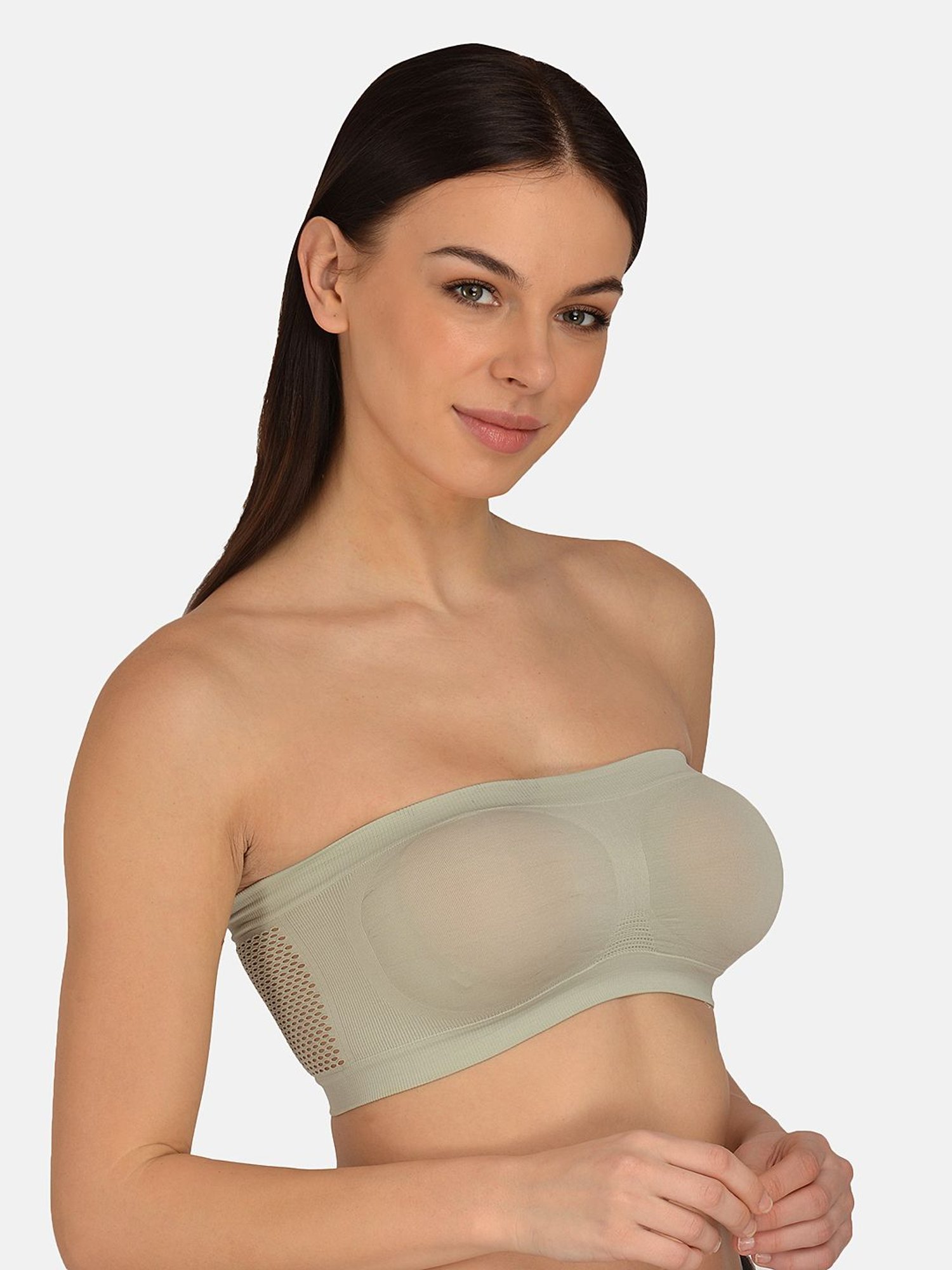 Mod & Shy Grey Non Wired Non Padded Tube Bra
