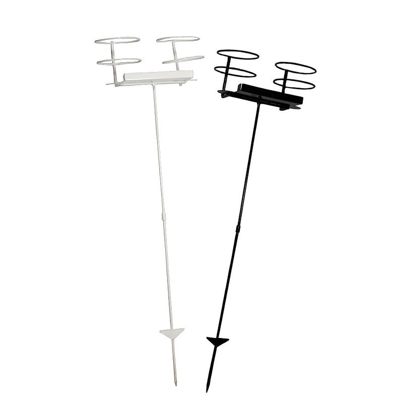 Sunnydaze Outdoor Solar Powered Water Pump and Panel Kit with Battery Pack and LED Light - 65 GPH - 78"