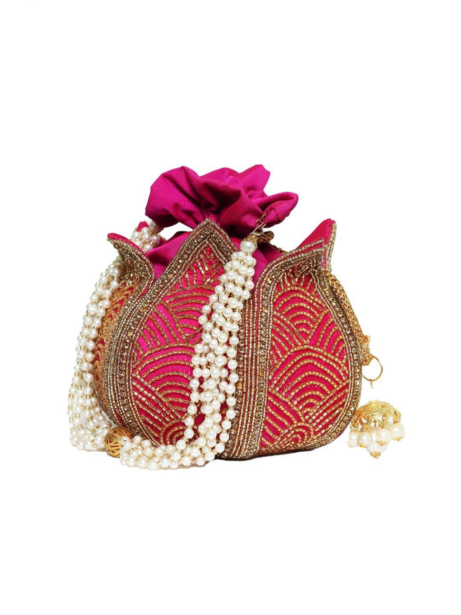 NR by Nidhi Rathi Pink Fabric Potli