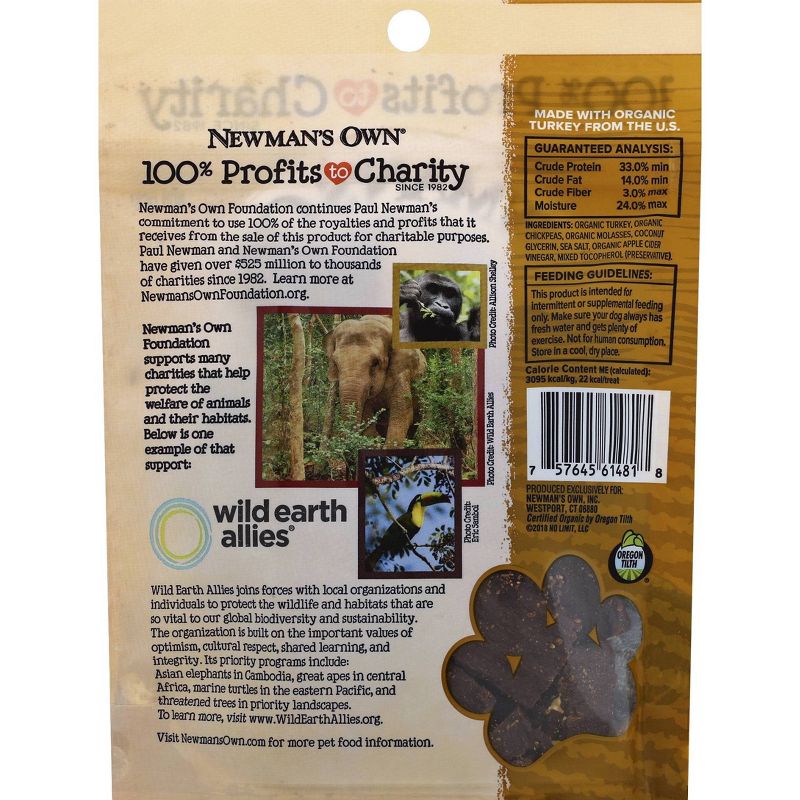 Newman's Own Organic Turkey Flavor Chewy Dog Treats - 4.5oz