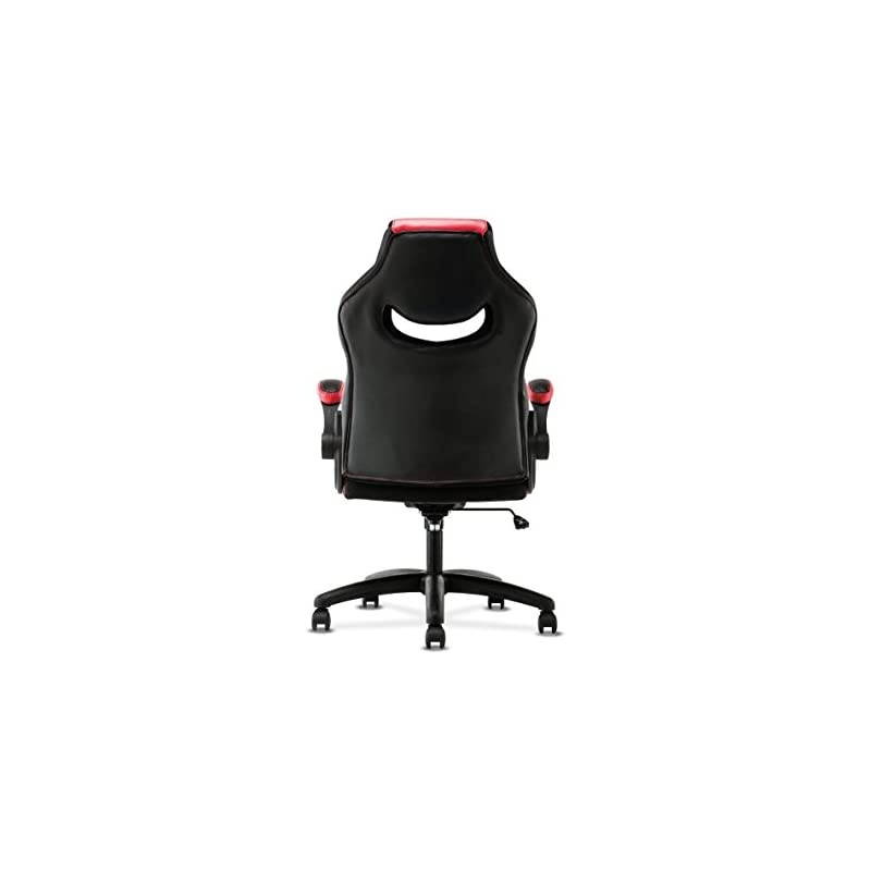 Racing Gaming Computer Chair- Flip-Up Arms, Black and Red Leather (HVST912)