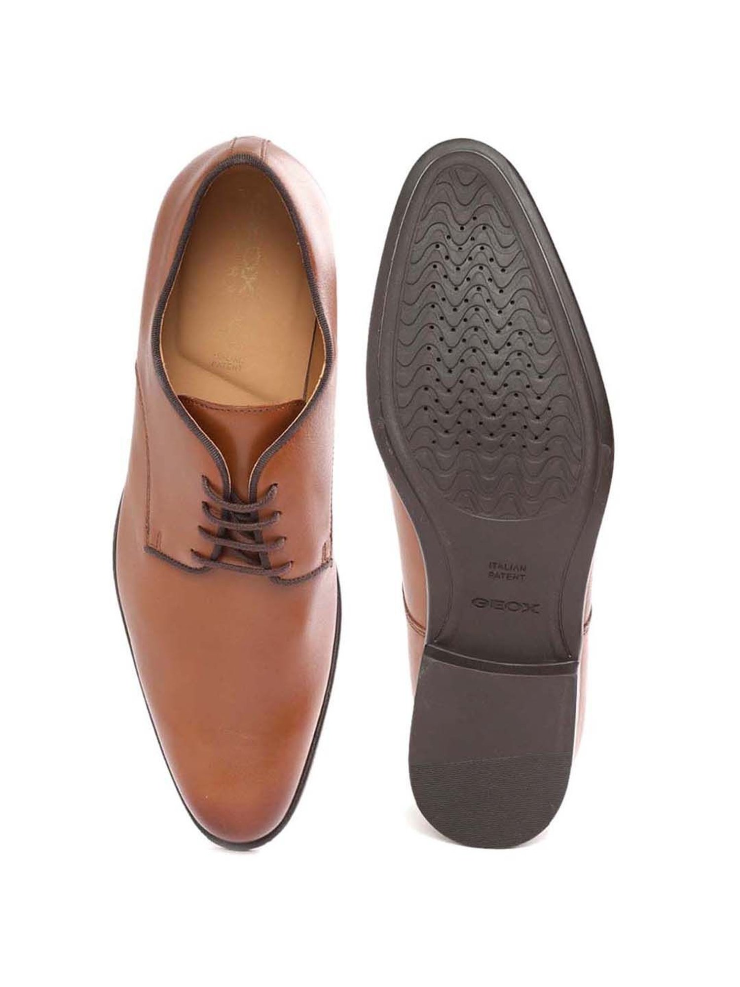 Geox Men's Cognac Derby Shoes