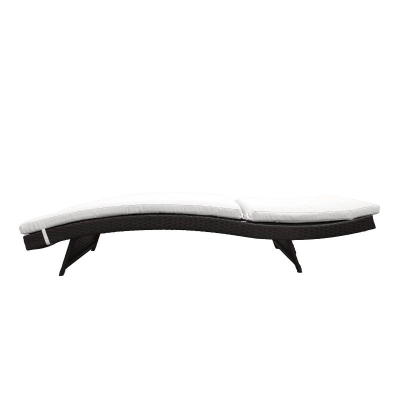 Bali 2pk Patio Chaise Lounges with Cushions - White - TK Classics