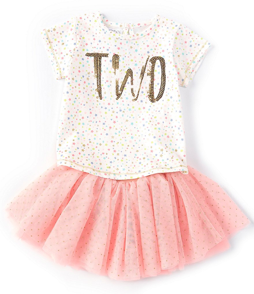 Ally B Big Girls 7-16 Flutter-Sleeve Dotted Top & Shorts Set