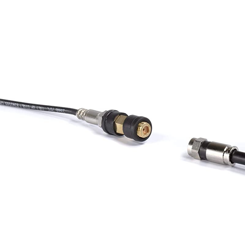 Gold Weather Sealed Coaxial Extension Coupler | 50 Pack | Cable Extension Adapter Barrel Splice Coupler | Connects Two Coaxial Video Cables Female to Female Connector 3GHz Rated