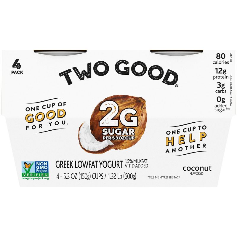 Two Good Coconut Greek Yogurt - 4pk/5.3oz Cups