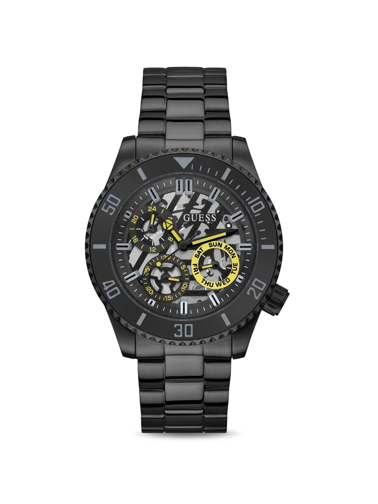 GUESS AXLE Men Round Black Dial Analog Watch - GW0488G3