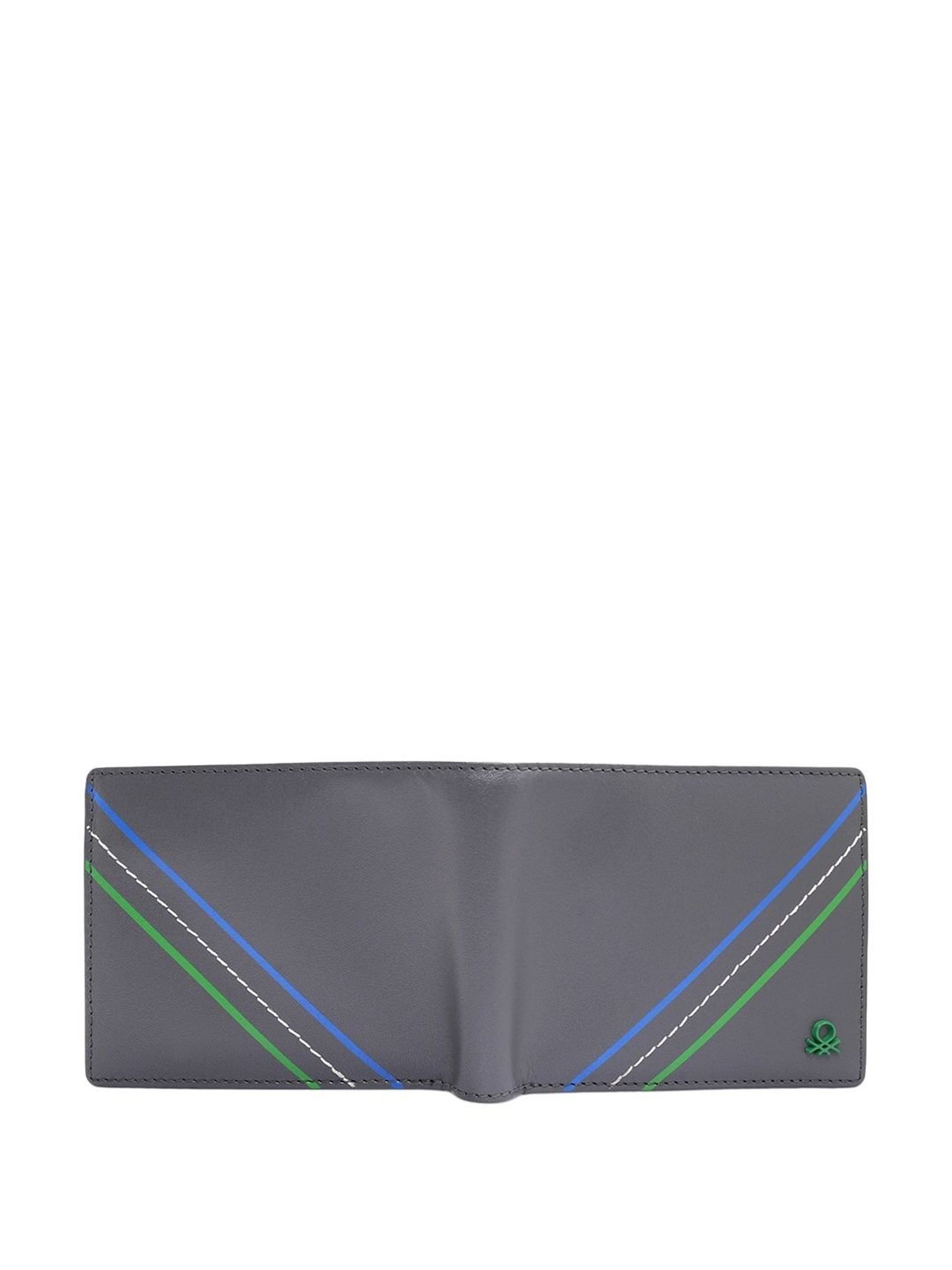 United Colors of Benetton Habry Grey Casual Leather Bi-Fold Wallet for men