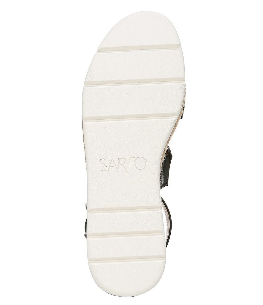 Sarto by Franco Sarto Calvin Leather Espadrille Platform Wedge Sandals