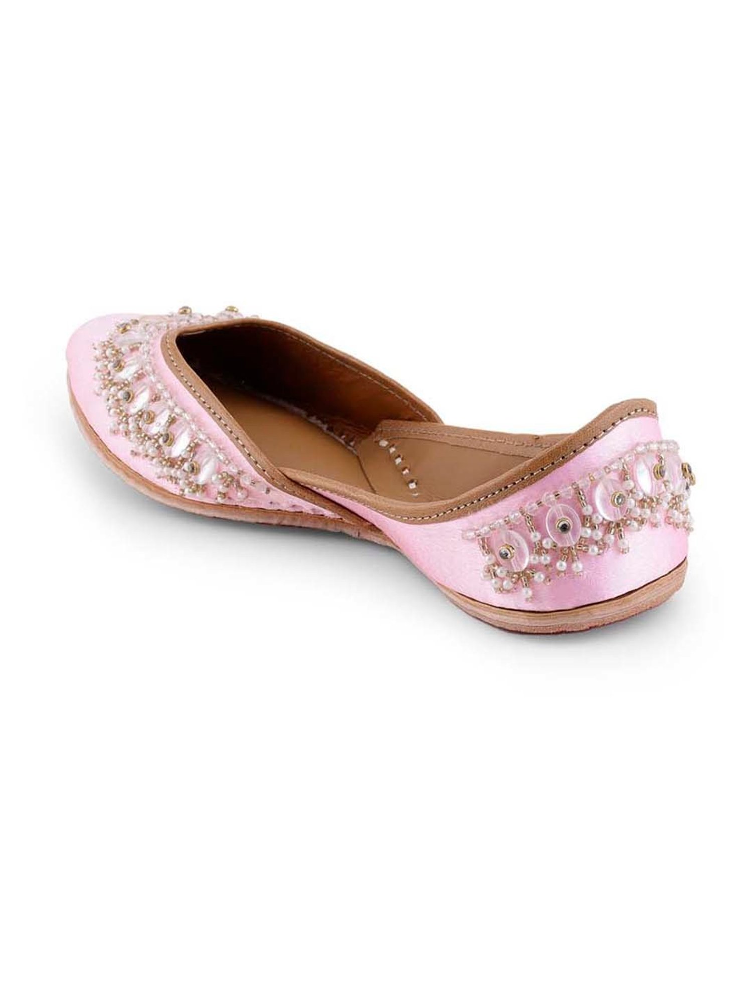 Glam Story Women's Ziba Pink Ethnic Juttis