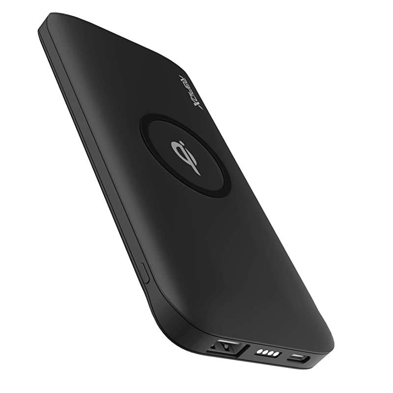 Myport 10000 mAh Power Bank 10W Wireless Charging QiCertified Charging Stand 1 USBC InputOutput 18W 1 USB Output for iPhone and Android Black RXMYPORTBLK