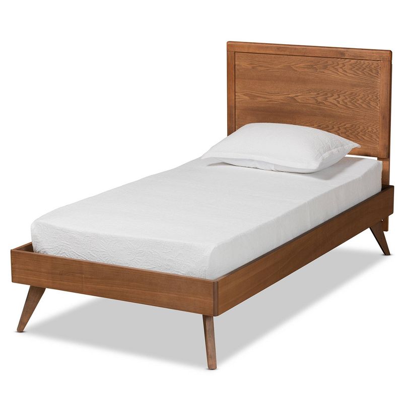 Twin Jiro Wood Platform Bed Walnut Brown - Baxton Studio