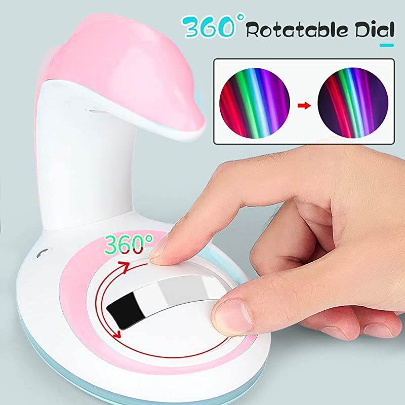 Rainbow Projector Light USB Powered Rainbow Light Color Changing Night Lights Mood Lights Rainbow Bedside Lamps for Decoration Kids Room Accompany Sleeping