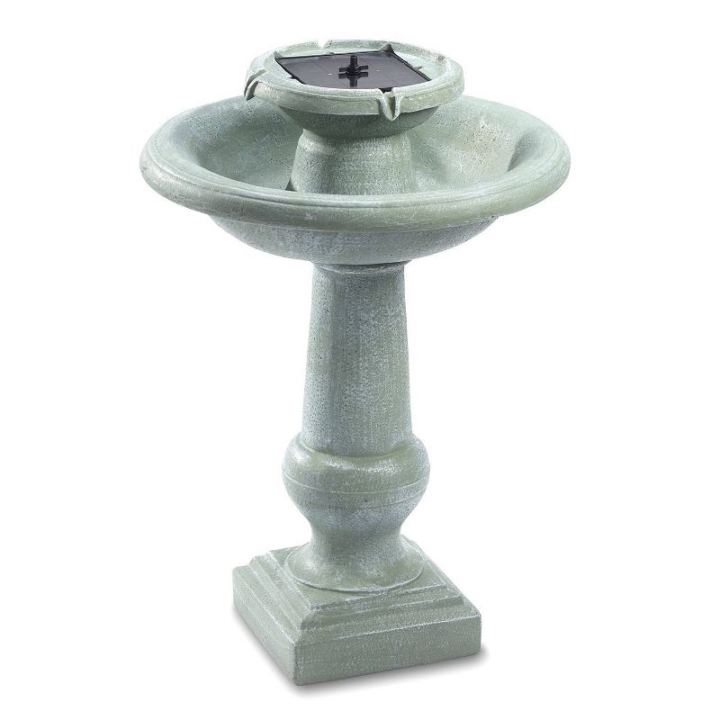 Chatsworth Two Tier Solar On Demand Fountain with Weathered Stone - Smart Solar