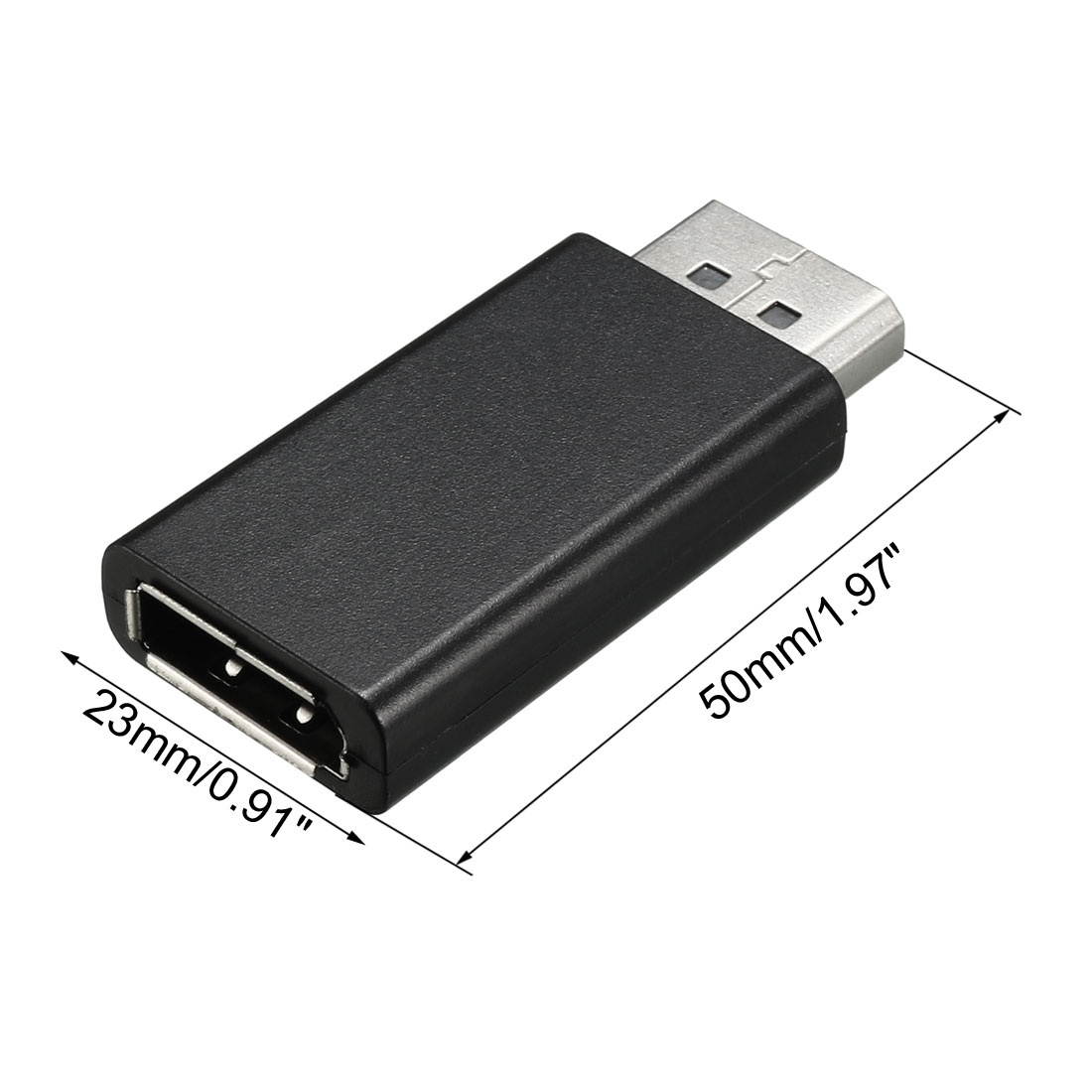 Displayport Male to Female Adapter with PCB Board DP to DP Gender Changer Extension Coupler Black