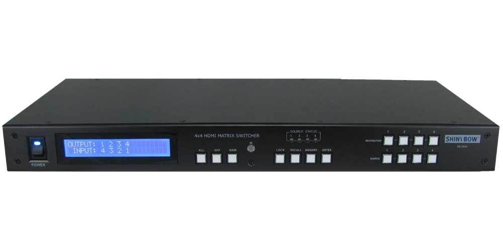 Shinybow - SB-5645LCM - 4x4 HDMI Matrix Routing Switcher with full EDID Managment/Learning