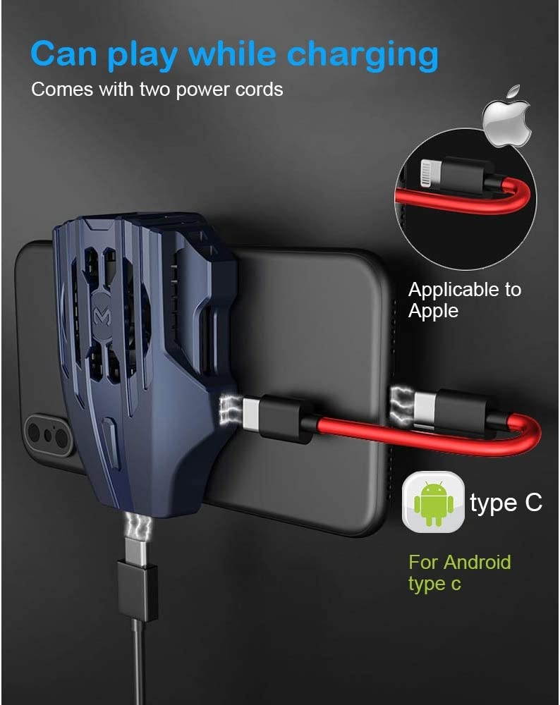 IVY Semiconductor Refrigeration Phone Cooling Fan [Upgraded Version] for Android iOS Game Radiator Portable - Blue