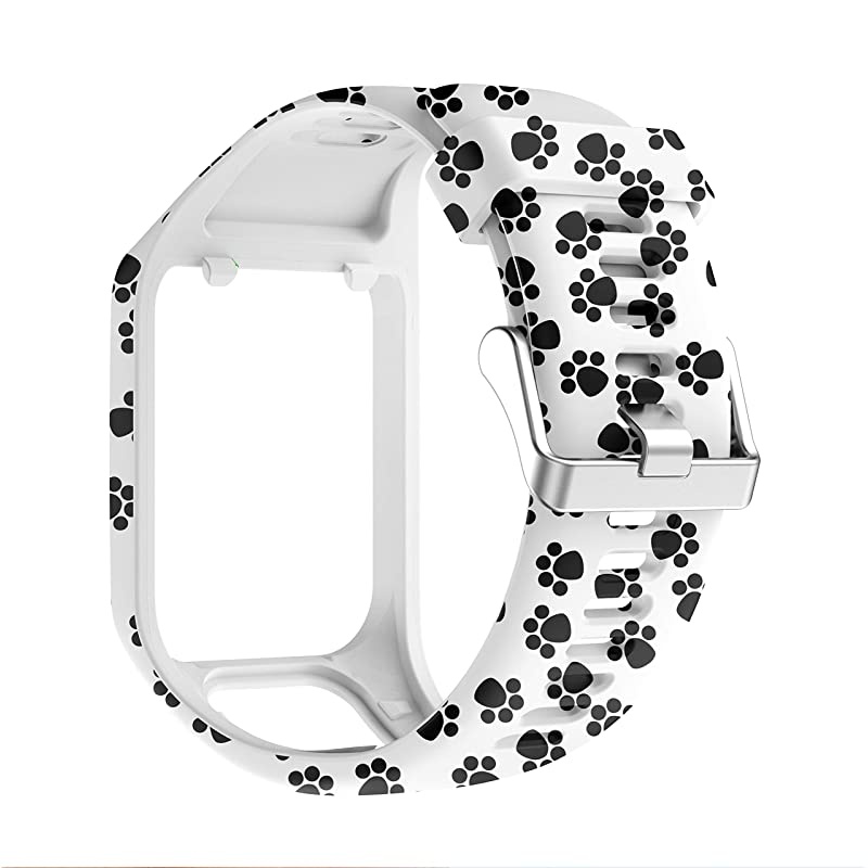 Bands for Tomtom Runner 2/3 Strap,Compatible with Spark 3/Golfer2/Adventurer,Rubber Replacement Band for Screen Protector-GPS Smart Watch Accessories.