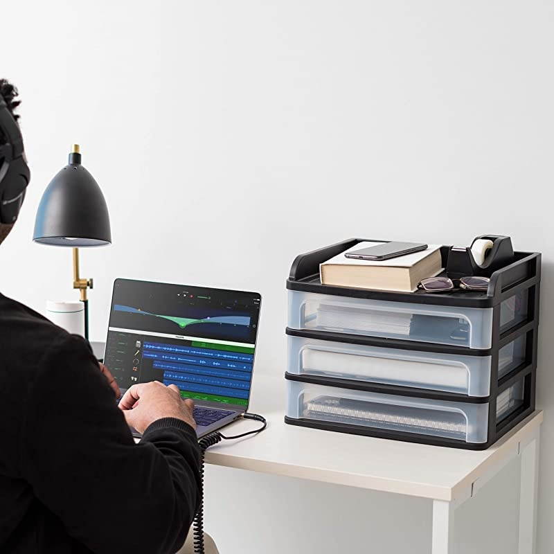 DDSM3 Medium Desktop Drawer System Black