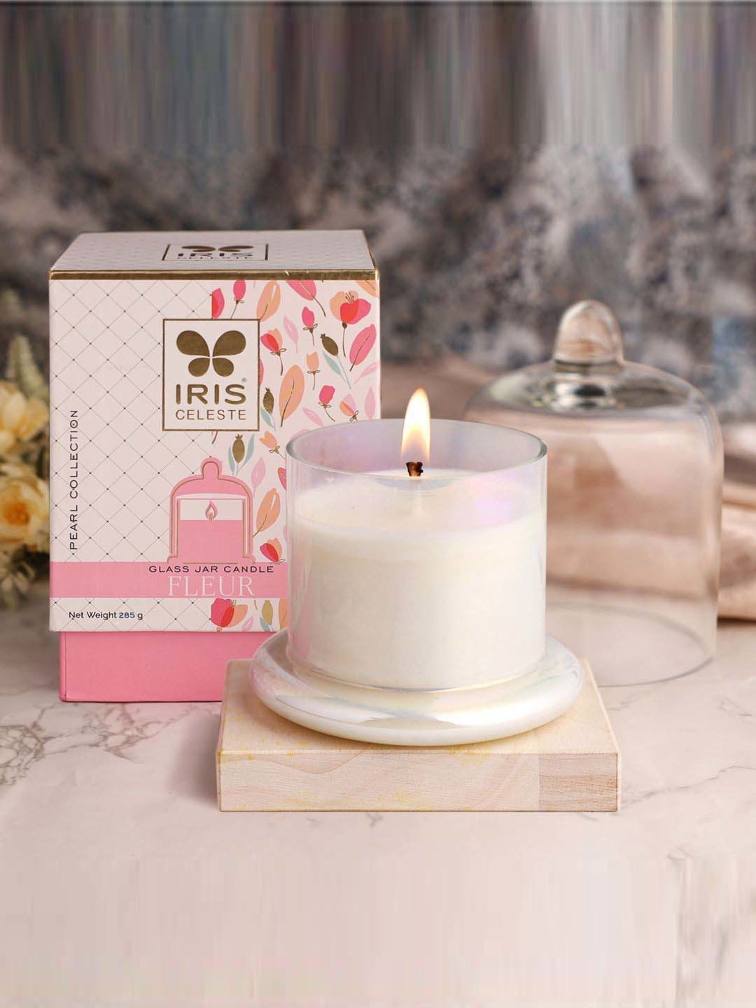 Lidded Glass Jar Crackling Wooden Wick Teak and Moss Candle - Nature's Wick