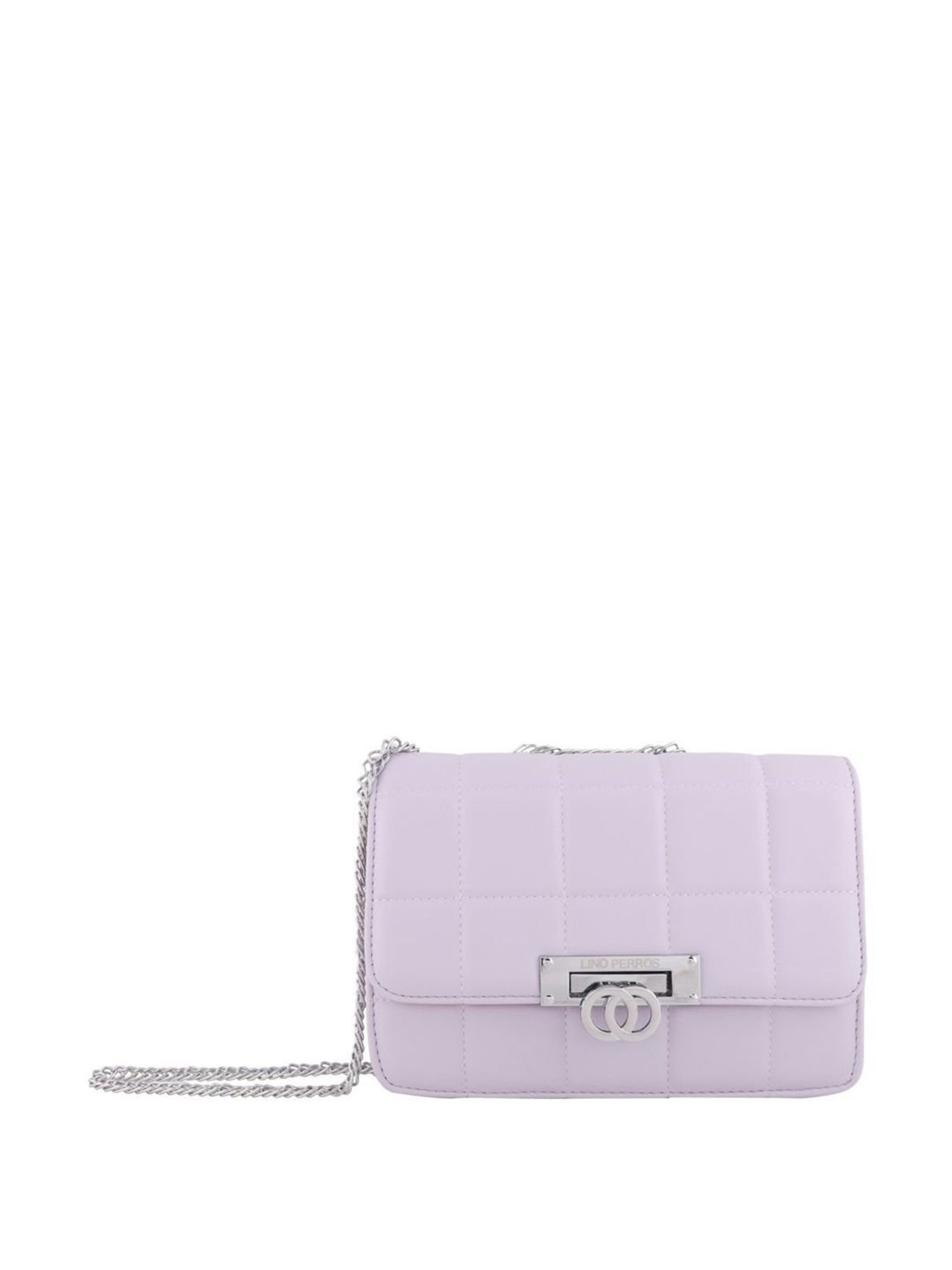 Lino Perros Purple Quilted Medium Sling Handbag