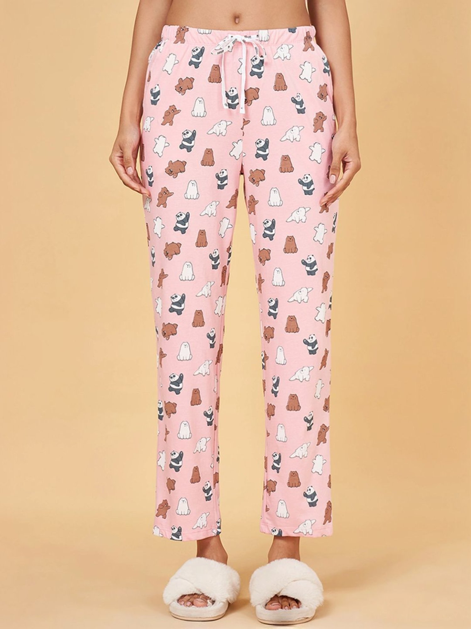 Dreamz by Pantaloons Pink Cotton Printed Pyjamas