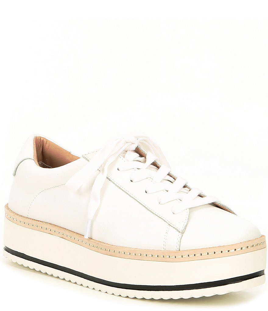 Chelsea & Violet Minie Leather Platform Lace-Up Sneakers