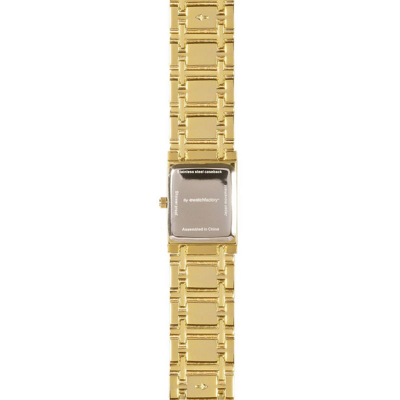 Women's eWatchfactory Our Lady of Guadalupe Square Diamond Bracelet Watch - Gold