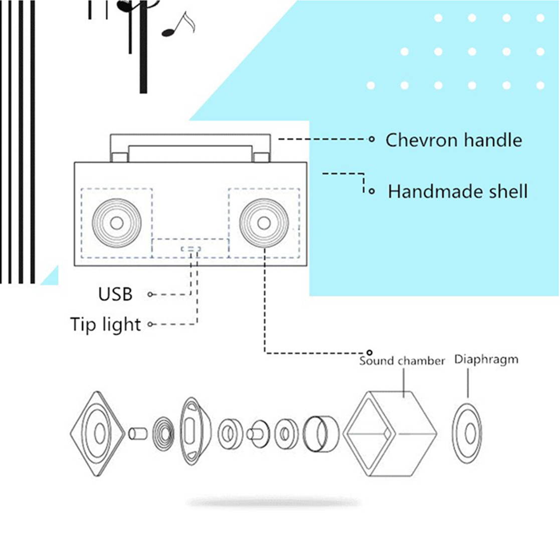 Enermax O'Marine EAS03-BS Black/Silver Waterproof Wireless Speaker
