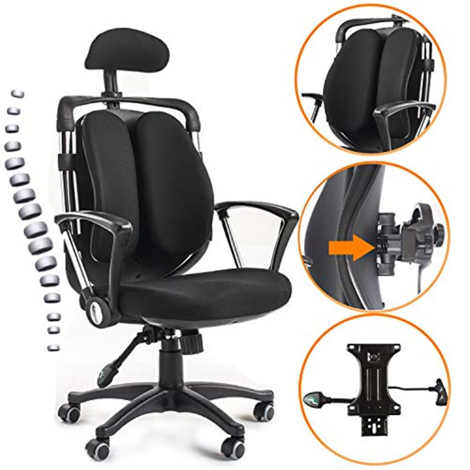 Ergonomic Office Chairs Computer High Back Swivel Chairs with Adjustable Headrest & Back Support