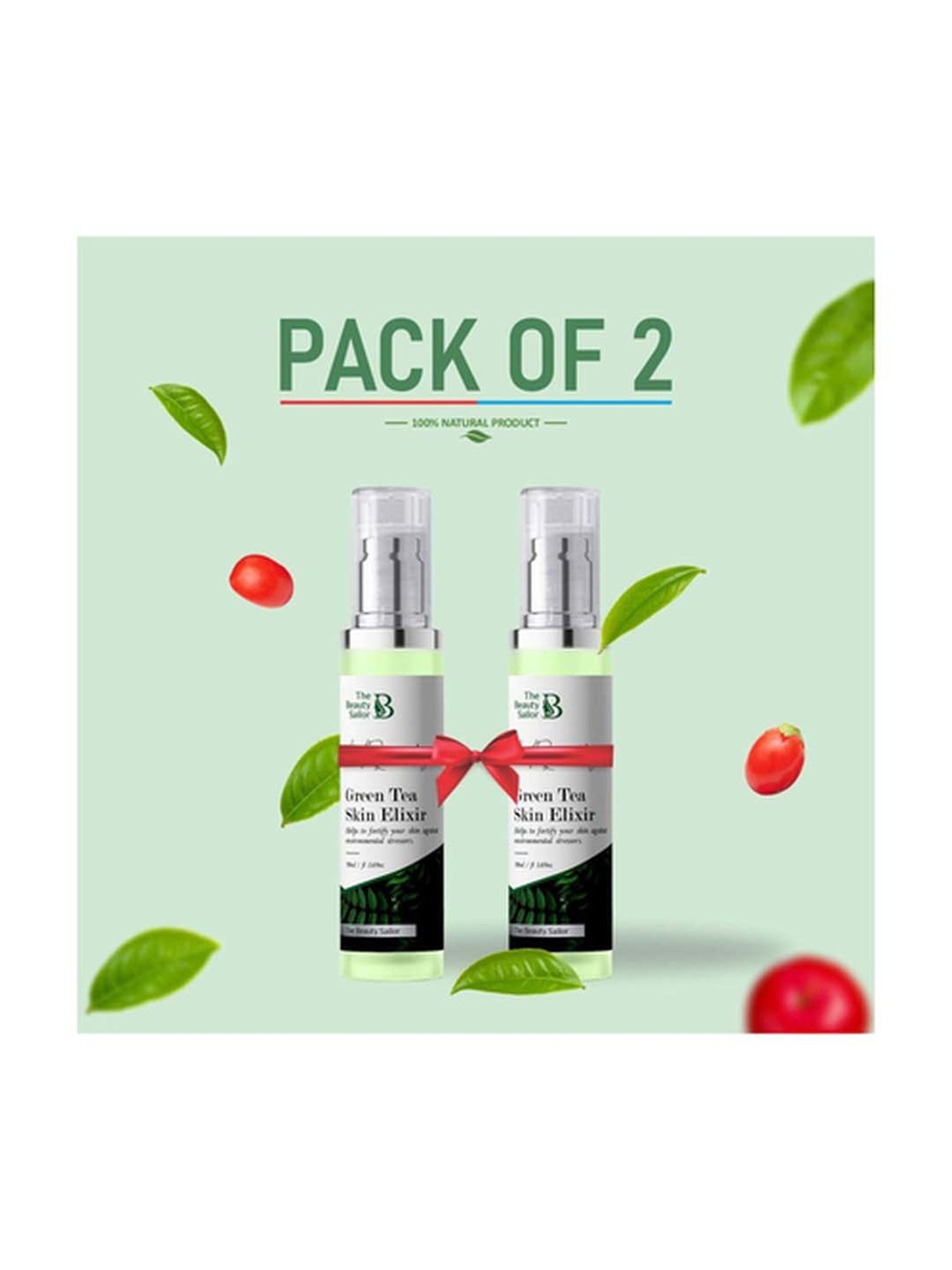 The Beauty Sailor Green Tea Skin Elixir Pack of 2 - 100 ml