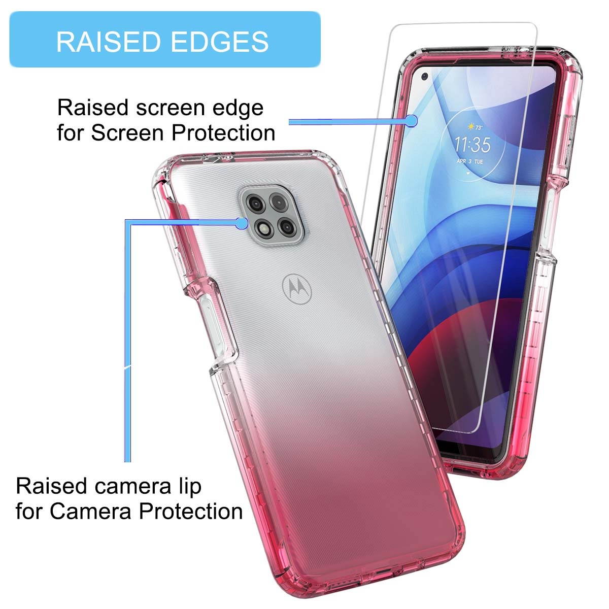 Moto G Power 2021 Case, Tekcoo Shockproof Rugged Body Protection Soft TPU Bumper Clear Case Shell Ultra-Thin Slim Flexible Rubber Anti-Scratch Protective Phone Cover For Moto G Power 2021 - Black