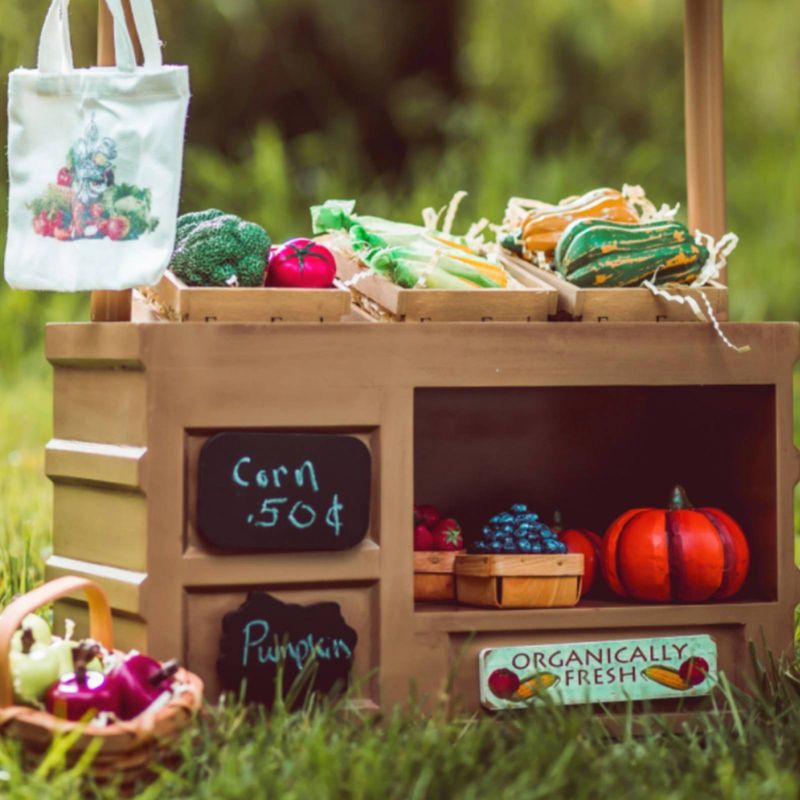 The Queen's Treasures 18 Inch Doll Farm Fresh Kitchen Food Accessory, Set of 2 Gourds Veggie Crate