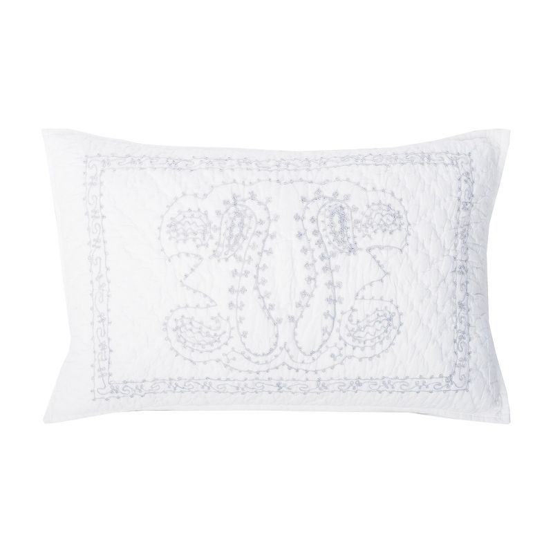 EY Essentials Issa Quilted Embroidered Pillow