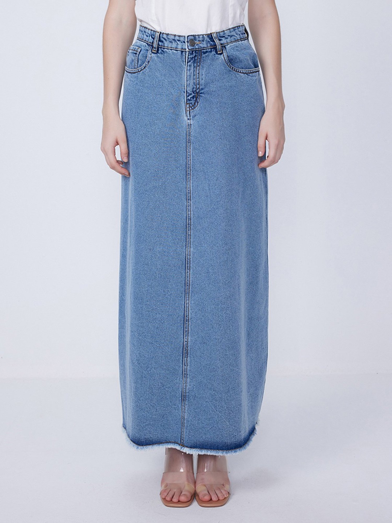 Cover Story Blue Maxi Skirt
