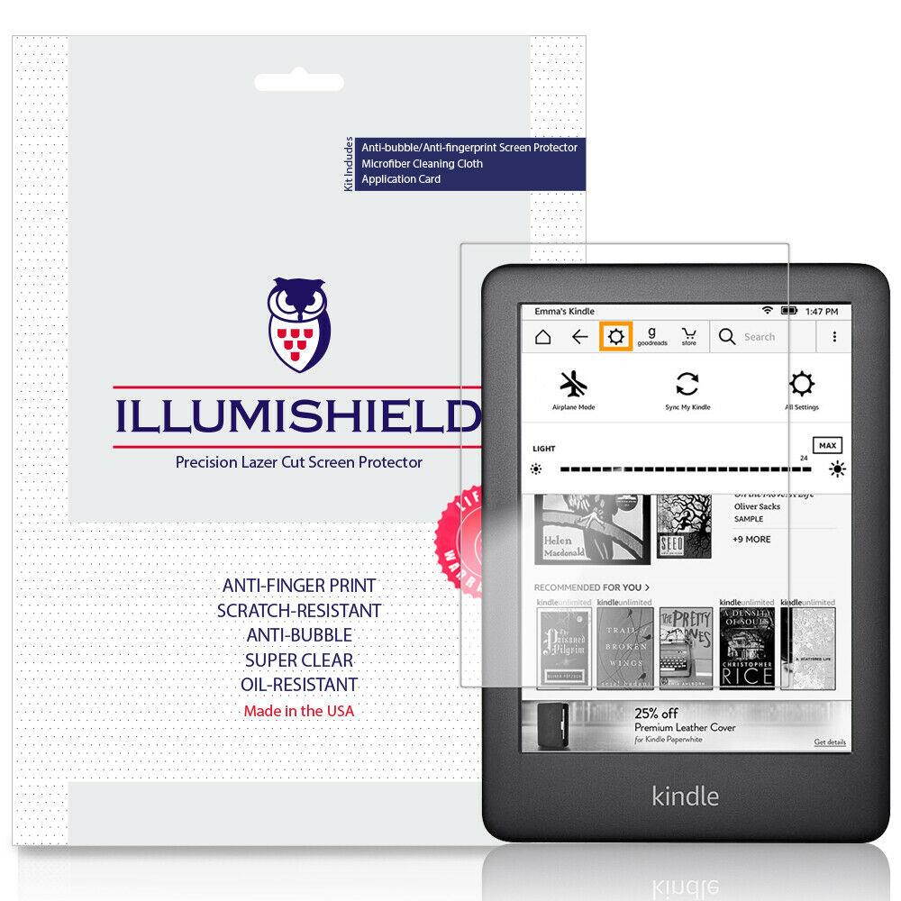 3x iLLumiShield Screen Protector for Amazon Kindle 6", 2019