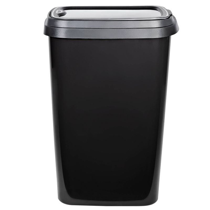 Hefty 13gal Odor Block Lid Wastebasket Graphite