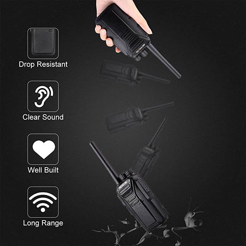 RT27 2 Way Radio Walkie Talkies Long Range Adult 22 CH VOX Business Rechargeable Two Way Radio with 5 Port USB Charger5 Pack