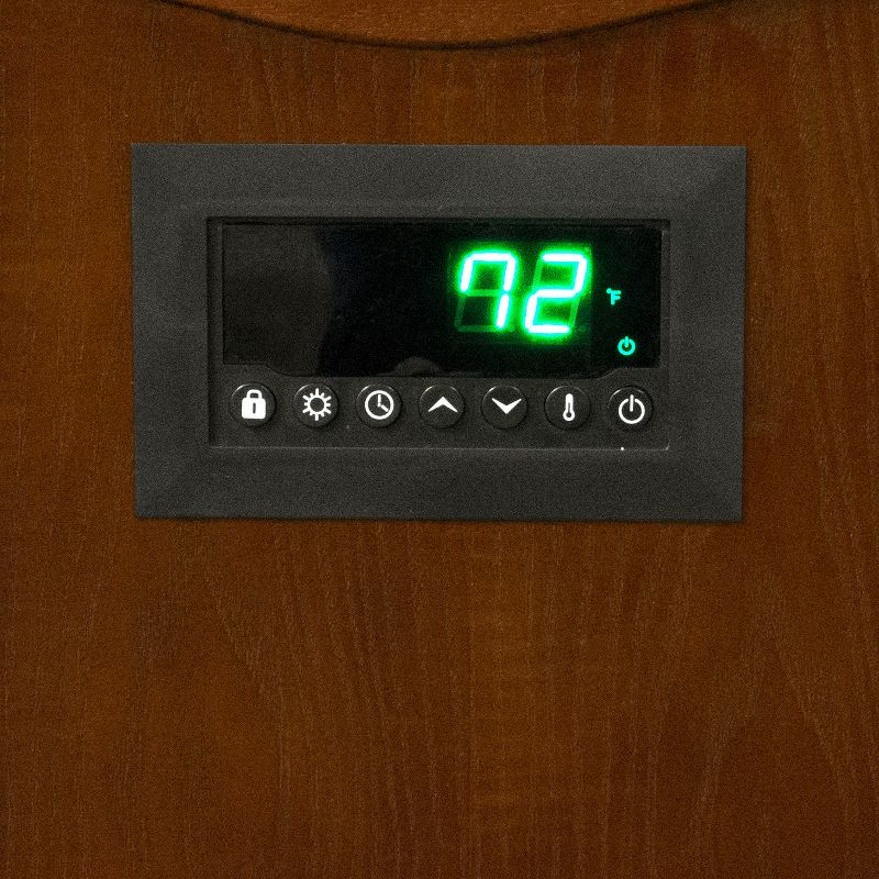 Lifesmart HT1217 6 Element 5200 BTU Large Room Infrared Quartz Cabinet Space Heater Unit with Remote